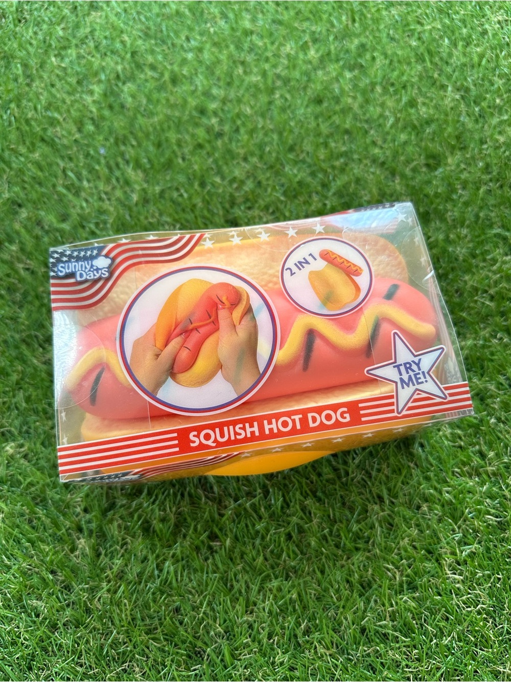 Sunny Days Squishy Hot Dog Toy Brand New Viral